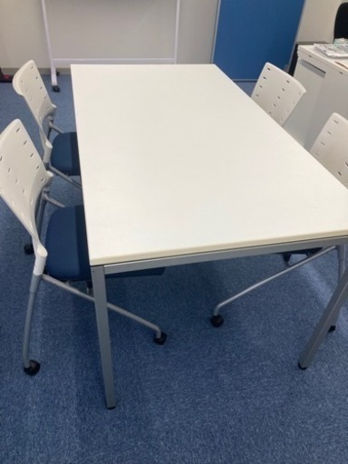 美品‼️状態良好のミーティングテーブル&イス4台セット‼️
