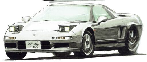 NC-197 マクラーレン/NSX 限定版画 直筆サイン有 額装済 作家 平右ヱ門