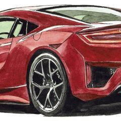 NC-204 マクラーレン/NSX 限定版画 直筆サイン有 額装済 作家 平右ヱ門