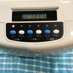 ●販売終了●TOKAI タイムレコーダー TR-001 タイムカード 鍵付 中古 Lインクリボンカセットの画像