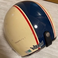 バリトン　キズだらけで味のあるバイクヘルメット　ジェットヘルの画像