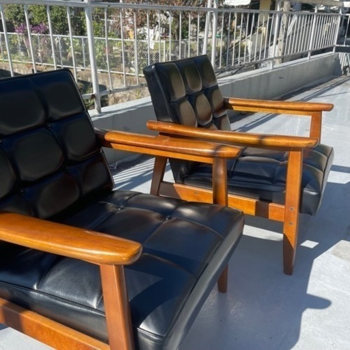 (超美品) カリモク正規品　1人がけソファ (2つセット)