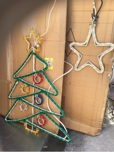 受渡し済 中古　クリスマスイルミネーション　モチーフ　ツリー&スター　外用