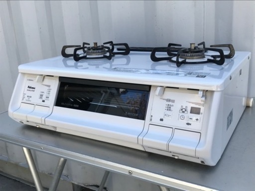 パロマ◇ガスコンロ◇都市ガス◇左強火◇2015年製◇ホワイト◇IC-365WHA-L◇K233