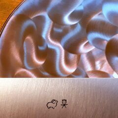 在庫1個！ マーシャン パールシルバー 脚付 ステンレス プレート コンポート皿 昭和レトロ 佐藤商事　/TJ-0630 2Fの画像