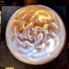 在庫1個！ マーシャン パールシルバー 脚付 ステンレス プレート コンポート皿 昭和レトロ 佐藤商事　/TJ-0630 2Fの画像