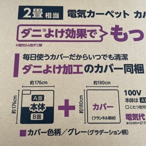 （確約済）新品未開封⛄️電気カーペット❄️カバーセット✨
