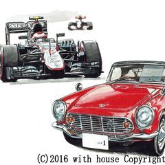 NC-216 マクラーレン/S800 限定版画 直筆サイン有 額装済 作家 平右ヱ門の画像