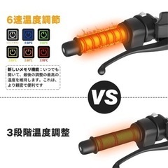 【新品】グリップヒーター　バイク　USB 10秒急速加熱　自転車　防水　防寒の画像