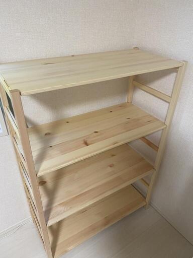 【無印良品】\nパイン材ユニットシェルフ・86cm幅・中\n