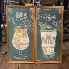 カフェ風のオシャレなプレートサイン2枚組