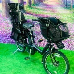 Ⅱ 4533 子供乗せ電動自転車ブリヂストン3人乗り新品20イン...