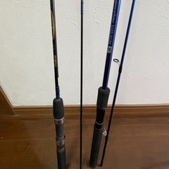 釣り竿 バスロッド2本組の画像