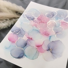 アルコールインクアート体験Lessonの画像
