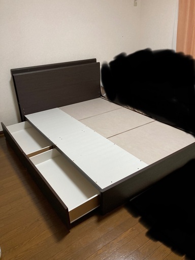 ダブルベット　木製フレームのみ　引き取りに来てくれる方限定