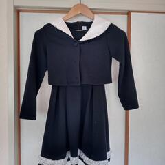 フォーマル　紺色ワンピース　卒園式入学式
