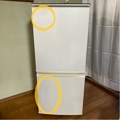 シャープ冷蔵庫137L(グレー)の画像