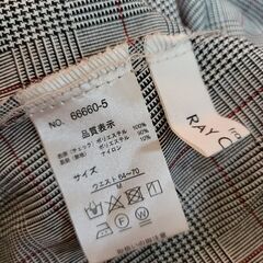 レイカズン　3WAY ブラウン×チェック柄スカート　Mサイズ　リボンつき　複数購入無料の画像