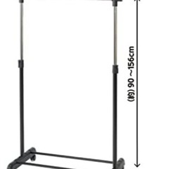 ハンガーラック シングル ブラック の画像