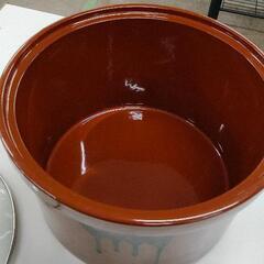 1119-019 【厨房器具】陶器製漬物容器　ガラス蓋付きの画像