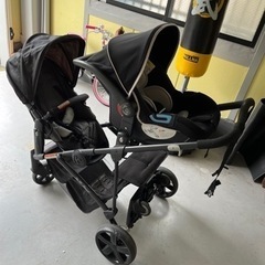 値段交渉あり日本育児【2〜3人乗り】2人乗りにベビーカー 多機能の画像