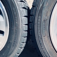 冬タイヤ 155/65R13 軽自動車アルミホイール付スタッドレス バリ山4本組の画像