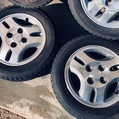 冬タイヤ 155/65R13 軽自動車アルミホイール付スタッドレス バリ山4本組の画像