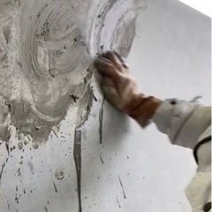午前中4時間だけ工場内補修、穴埋め