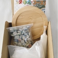 かんたんかわいい　タイルでコースターの画像