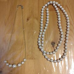 【受渡し決定】コットンパールネックレス２点セット