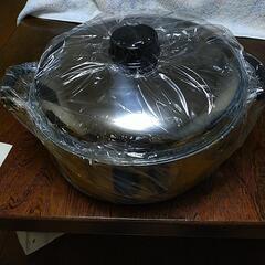 未使用　蒸し器・煮込み　ステンレス鍋の画像