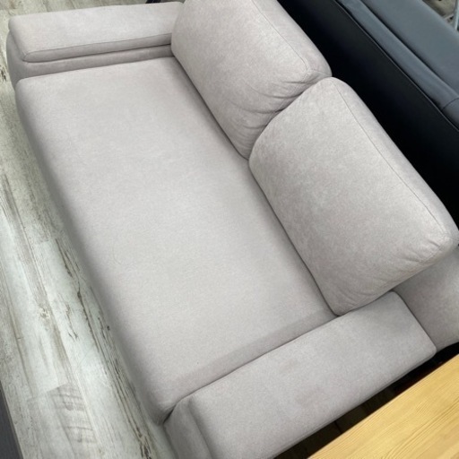 2人掛け ソファー 布 ライトグレー
