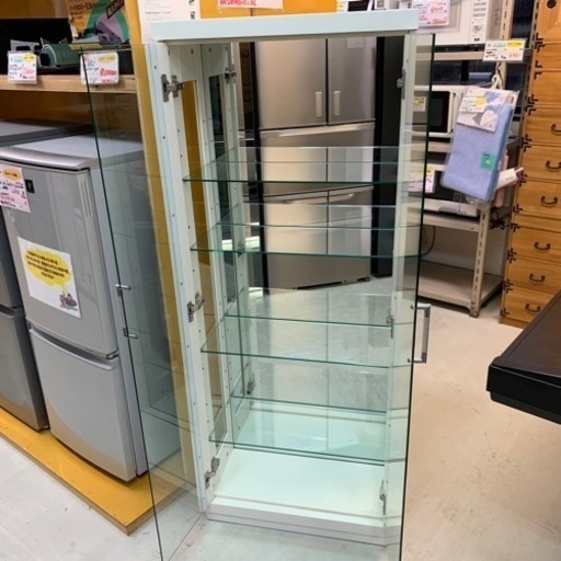 【リサイクルサービス八光　田上店　配達・設置OK】ホワイト　エナメルガラス　コレクションケース