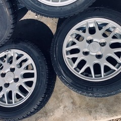 冬タイヤ 155/65R13 軽自動車用アルミ付バリ山スタッドレス 4本組の画像