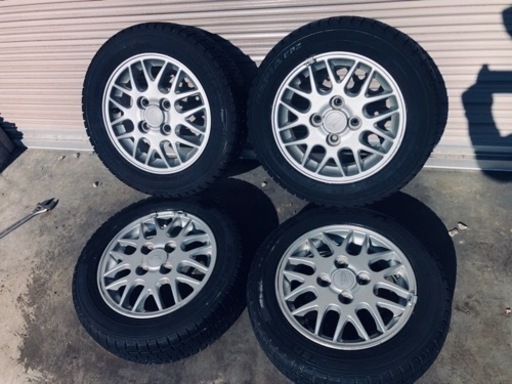 冬タイヤ 155/65R13 軽自動車用アルミ付バリ山スタッドレス 4本組