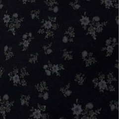 小花柄　紺　タートルネックシャツMサイズの画像