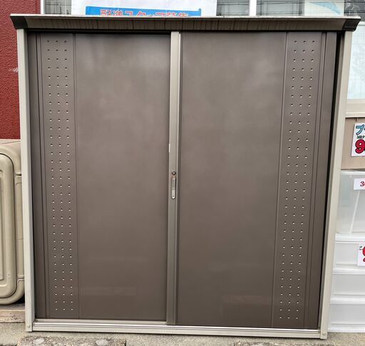 ☆★一点限り！早い者勝ち！★☆TAKUBO 田窪工業所 物置 収納棚 カギあり ワイド ハイタイプ 屋外用【ユーズドユーズ名古屋天白店】J2239