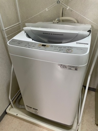 【取引終了】タテ型洗濯機(6kg)(中古)