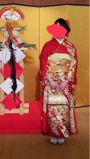 着物　振袖　赤　フルセット