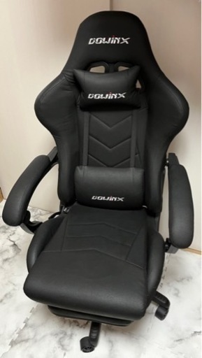美品 Dowinx ゲーミングチェア オットマン、振動ランバーサポート付