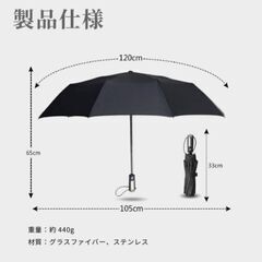 沖縄に最適！UVカットで強風対応の10本骨折り畳み傘 (追記確認ください)の画像