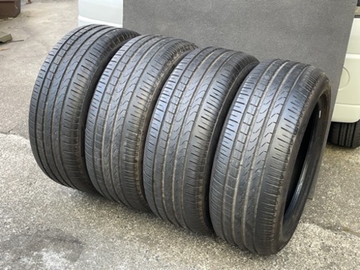 はめ替え工賃込み！PIRELLIランフラット 245/50R18 Cinturato P7中古4本セット！チンチュラートRFT