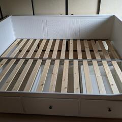HEMNES ヘムネス デイベッドフレーム（引き出し×3）, ホワイト, 80x200 cm