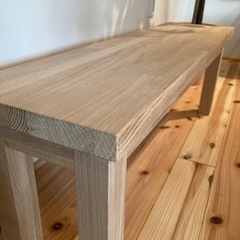 新品！タモ無垢材を使用したコンパクトなベンチjtseの画像