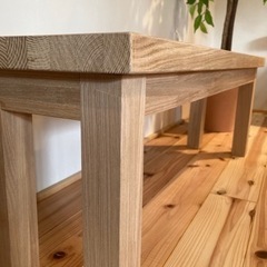新品！タモ無垢材を使用したコンパクトなベンチjtseの画像