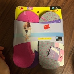 Hanesヘインズのレディース6Pソックスの画像