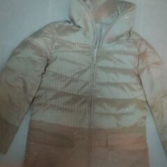ダウンジャケット　カシミア混　アイボリー　ハーフコート　Mサイズ