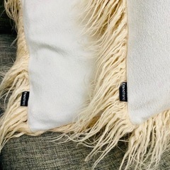 Francfranc ピンクファークッションカバー×2の画像