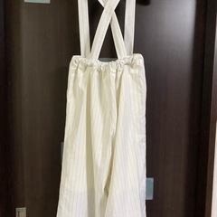 MILKY  COAST オーバーオールワイドパンツ白　140cm 【未使用に近い】の画像