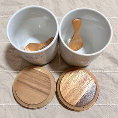 afternoon tea ポット塩・砂糖ケース　陶器の画像